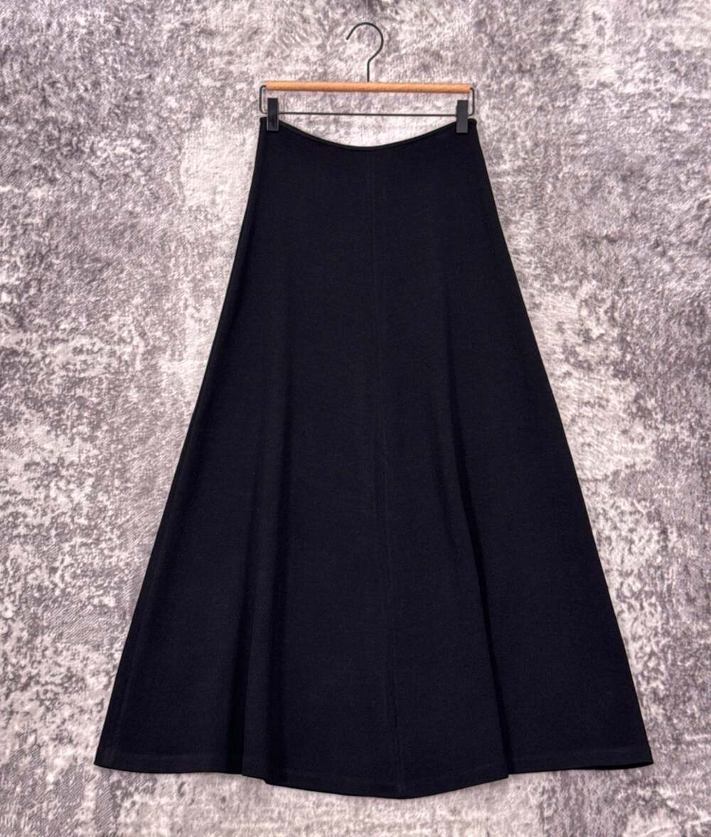 St John Maxi Skirt 6 Womens Black Santana Knit A Line Flowy